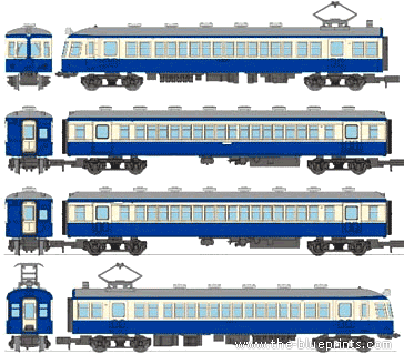 Поезд JNR Series 52 Iida Line - чертежи, габариты, рисунки