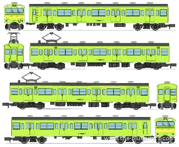 Поезд JNR Series 72 Senseki Line - чертежи, габариты, рисунки