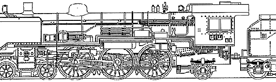 JNR Type C53 train - drawings, dimensions, figures