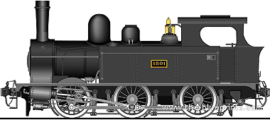 Train JR Form 1800 - drawings, dimensions, figures