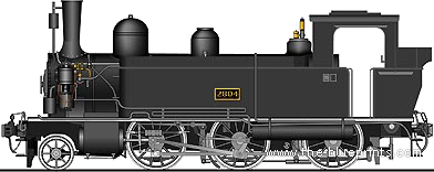 Train JR Form 2800 - drawings, dimensions, figures