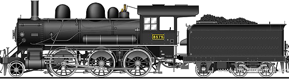 Train JR Form 8550 - drawings, dimensions, figures