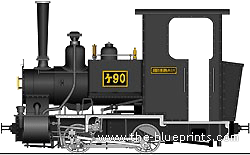 JR Form 90 train - drawings, dimensions, figures