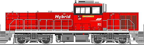 Train JR HD300-1 - drawings, dimensions, figures
