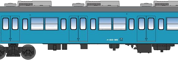 Поезд JR Series 103 Hanwa Line - чертежи, габариты, рисунки