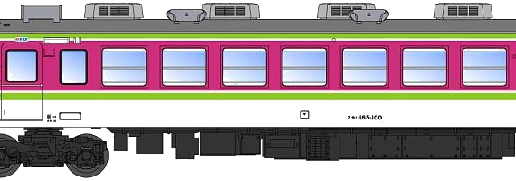 JR Series 105 train - drawings, dimensions, figures