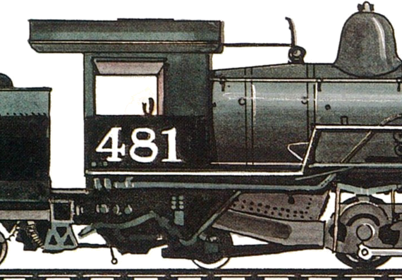 Поезд K-36 2-8-2 (1923) - чертежи, габариты, рисунки