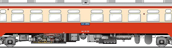 Train Kiha 10-32 - drawings, dimensions, figures