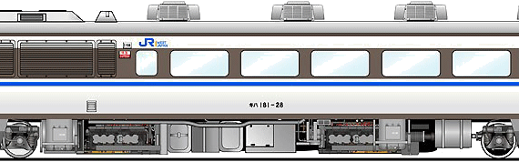 Train Kiha 181-28 - drawings, dimensions, figures