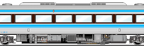 Kiha 185-12 train - drawings, dimensions, figures