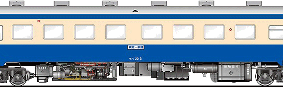 Kiha train 22-3 - drawings, dimensions, figures