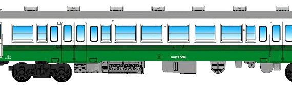 Kiha 23-500 train - drawings, dimensions, figures