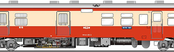 Kiha 25-3 train - drawings, dimensions, figures