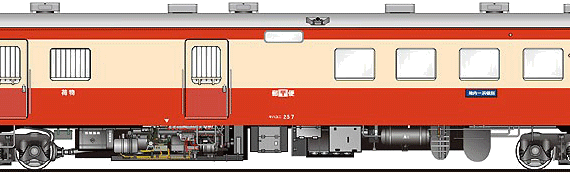 Train Kiha 25-7 - drawings, dimensions, figures