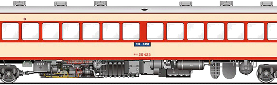 Train Kiha 26-425 - drawings, dimensions, figures