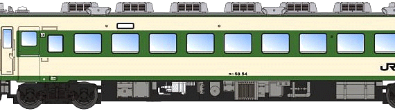 Train Kiha 58-28 - drawings, dimensions, figures