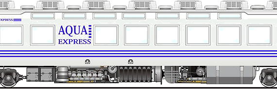 Train Kiha 58-7003 - drawings, dimensions, figures