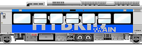 Kiha E200-3 train - drawings, dimensions, figures