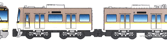 Kintetsu Series 3220 train - drawings, dimensions, figures