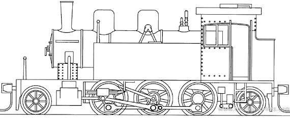 Kisha Seizo Kaisha 35t C Tank 1C1 train - drawings, dimensions, figures