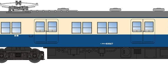 Train Kumoni 83-0 Yokosuka - drawings, dimensions, figures