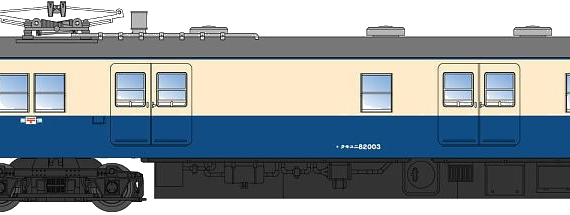Train Kumoyuni 82-0 Yokosuka - drawings, dimensions, figures