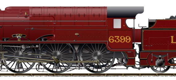 Train LMS No. 6399 Fury - drawings, dimensions, figures