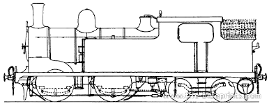 Train LNER CLASS O 0-4-4 T - drawings, dimensions, figures