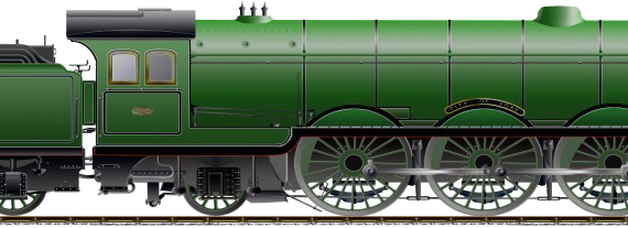 Поезд LNER Class A2 No 2402 City of York - чертежи, габариты, рисунки
