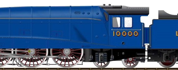Поезд LNER Class P2 2-8-2 (Mikado) Locomotive - чертежи, габариты, рисунки