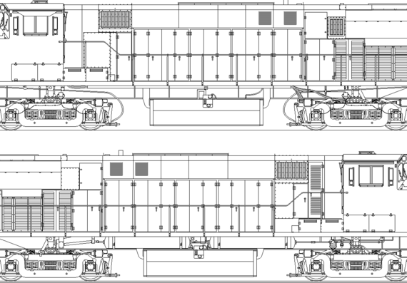 Поезд MLW C-420R (1975) - чертежи, габариты, рисунки