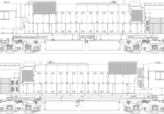 Train MLW C-636 1970 - drawings, dimensions, figures