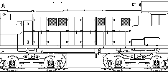 Поезд MLW RS-13 - чертежи, габариты, рисунки