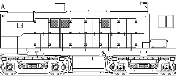 Поезд MLW RS-23 - чертежи, габариты, рисунки
