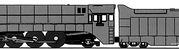 Поезд Manchurian Railway Pashina 981 - чертежи, габариты, рисунки