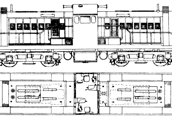 Поезд Metro-Camell BTH 41 Class Diesel - Electric - чертежи, габариты, рисунки