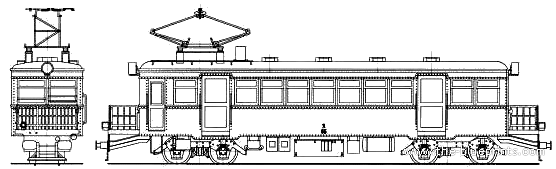 Поезд Moha Shimotsui Electric Type 65 - чертежи, габариты, рисунки