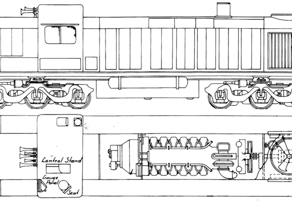 Поезд Montreal Loco Works 40 Class Diesel - Electric - чертежи, габариты, рисунки