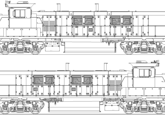 Поезд NRE 2GS14B - чертежи, габариты, рисунки