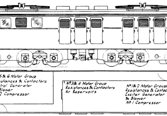 NSW Department Of Railways 71 Class Electric train - drawings, dimensions, pictures