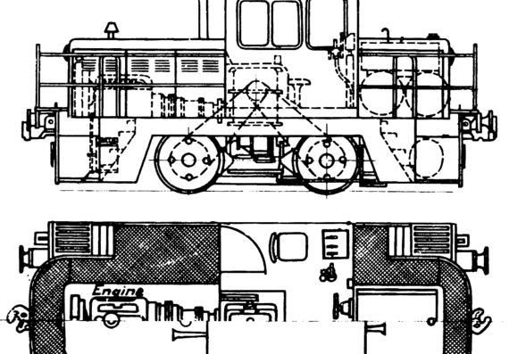 Поезд NSW Department Of Railways X100 Class Diesel Rail Tractor - чертежи, габариты, рисунки