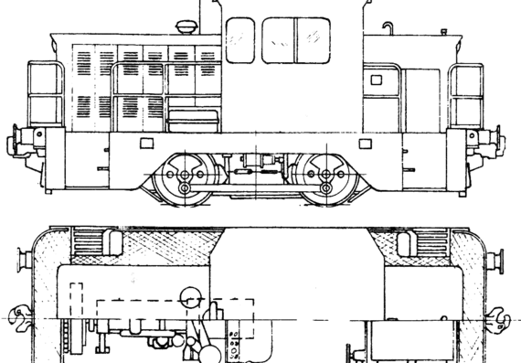 Поезд NSW Department Of Railways X200 Class Diesel Rail Tractor - чертежи, габариты, рисунки