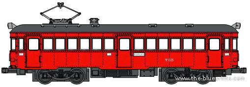 Nagoya Mo 750 train - drawings, dimensions, figures