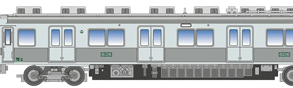 Поезд Nankai Series 6100 - чертежи, габариты, рисунки