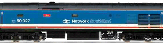 Train Network SouthEast Co-Co Diesel Electric Class 50 - drawings, dimensions, figures