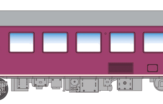 Train Parlor 485 - drawings, dimensions, figures