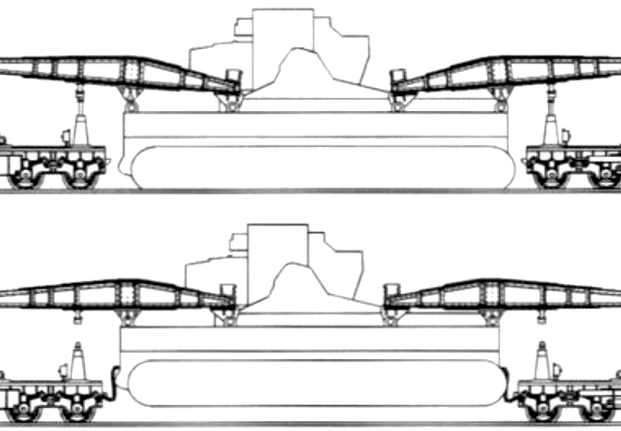Поезд Railway Carrier for Karl Morser - чертежи, габариты, рисунки