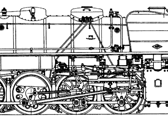 Поезд SNCS 141R 1071 (1948) - чертежи, габариты, рисунки