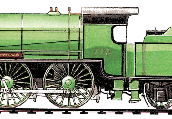 Поезд SR King Arthur Class 4-6-0 (1925) - чертежи, габариты, рисунки