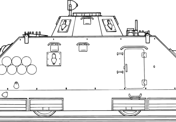 Поезд Schwerer Panzerspahwagen Infantriewagen - чертежи, габариты, рисунки